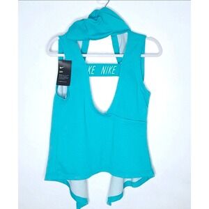 Nike Activewear Wrap Vest Women L Blue LIKE_NEW AR0445